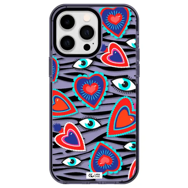 Eye Heart Apple iPhone 15 Pro Max impact Lilac Case