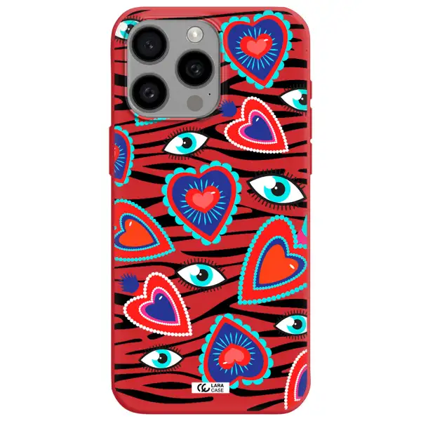 Eye Heart Apple Iphone 15 Pro Max Silicone Imperial Red Case