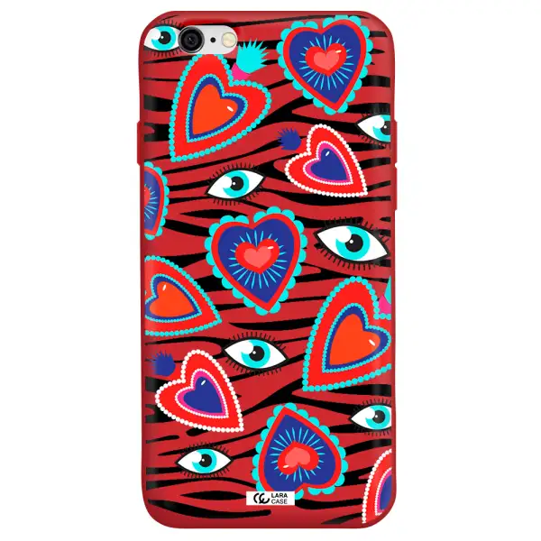 Eye Heart Apple iPhone 6 Silicone Imperial Red Case