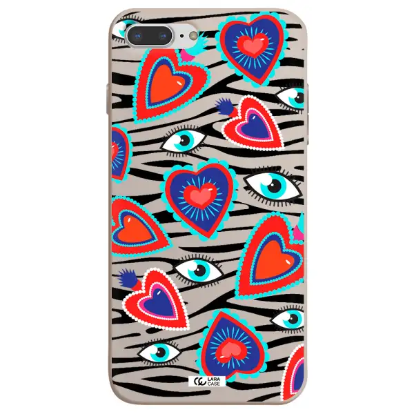 Eye Heart Apple iPhone 7 plus Silicone Stone Case