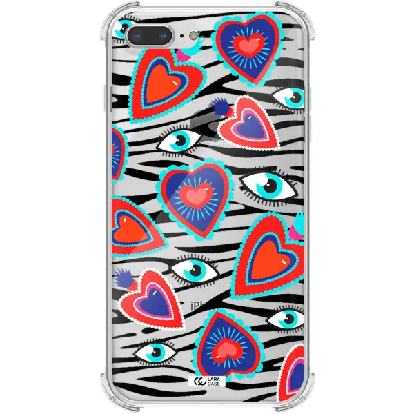 Eye Heart Apple iPhone 8 plus Clear PC Case