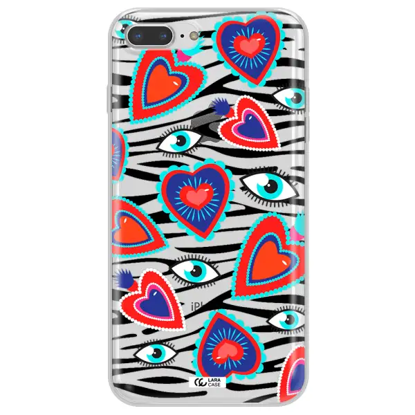 Eye Heart Apple iPhone 8 plus Clear TPU Case
