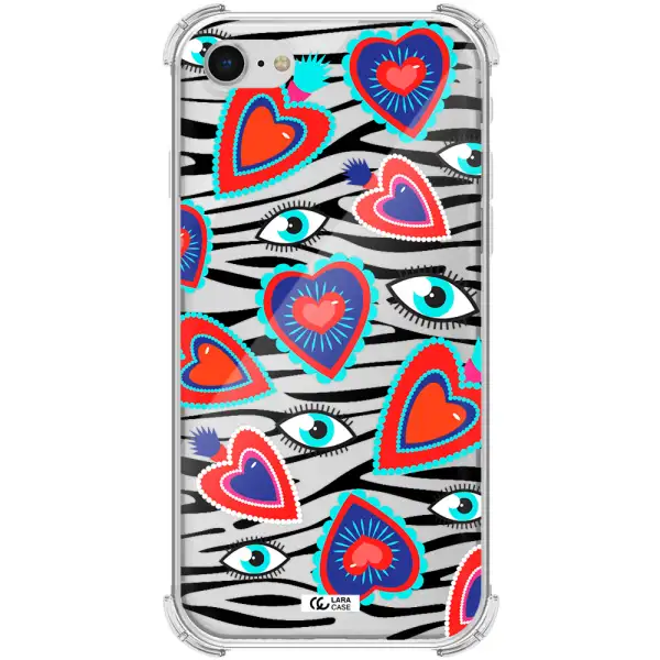 Eye Heart Apple iPhone se 2020 Clear PC Case