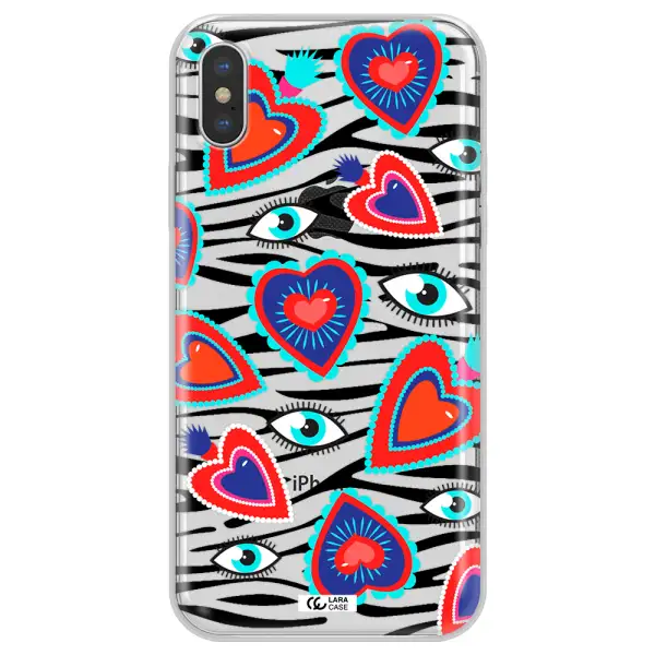 Eye Heart Apple iPhone XS max Clear TPU Case