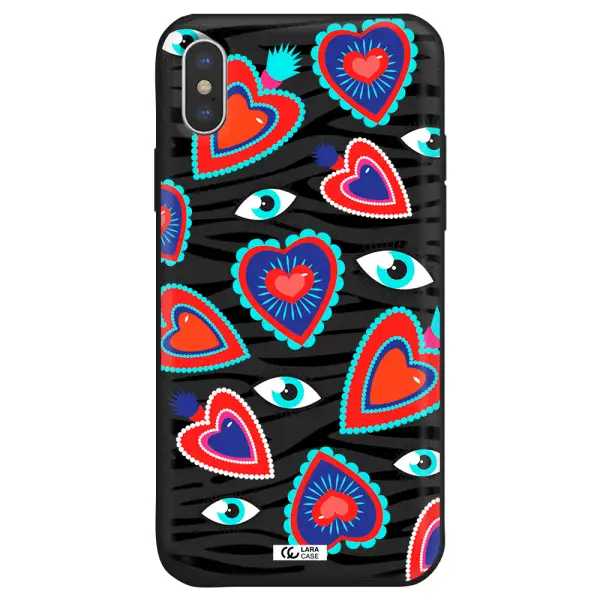 Eye Heart Apple iPhone XS max Silicone black Case