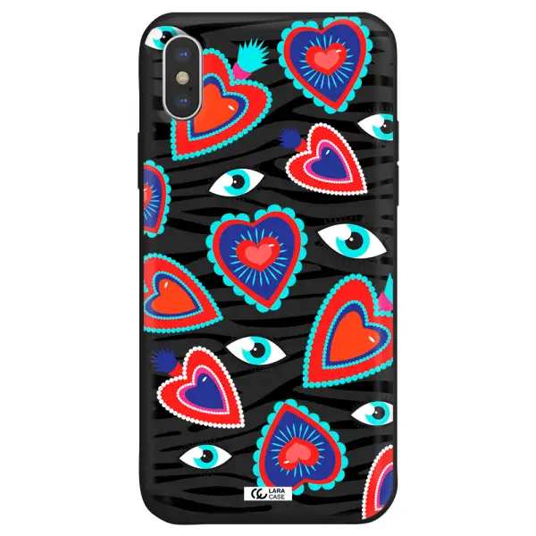 Eye Heart Apple iPhone XS Silicone black Case