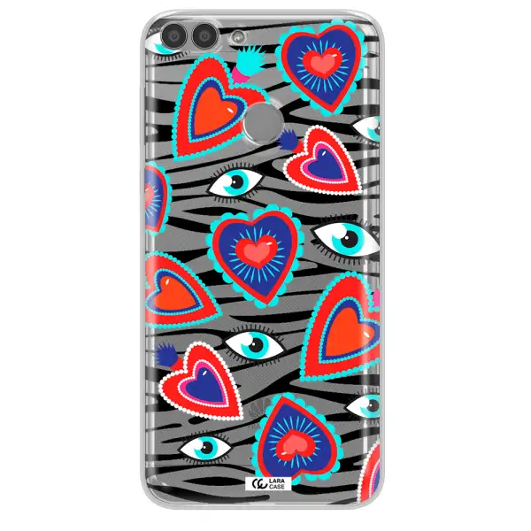 Eye Heart Huawei P Smart 2017 Clear TPU Case