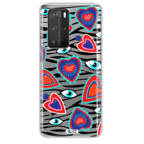 Eye Heart Huawei P40 Pro Clear TPU Case