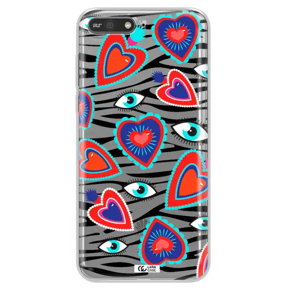 Eye Heart Huawei Y6 2018 Clear TPU Case