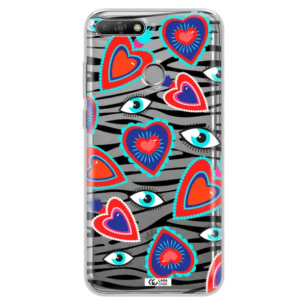 Eye Heart Huawei Y6 Prime 2018 Clear TPU Case