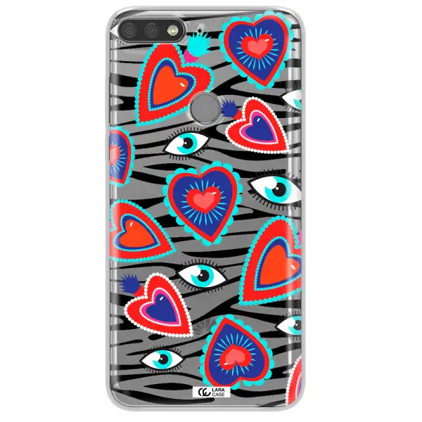 Eye Heart Huawei Y7 Prime 2018 Clear TPU Case