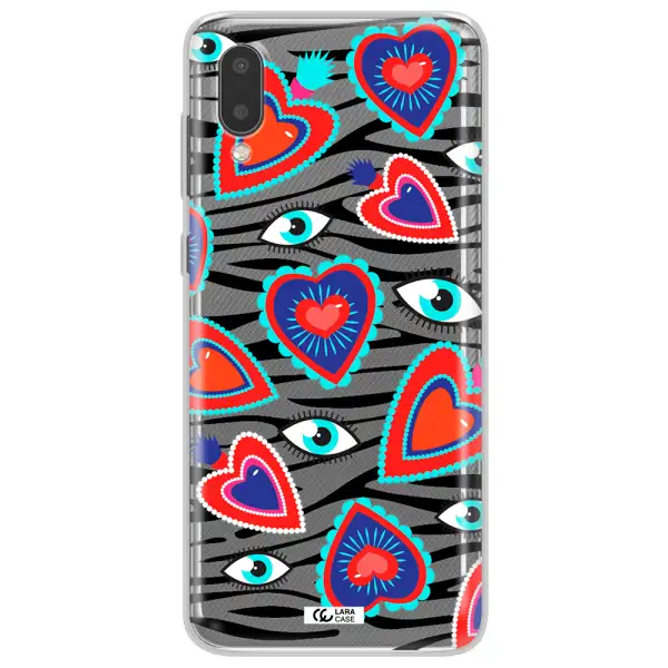 Eye Heart Samsung A02 Clear TPU Case