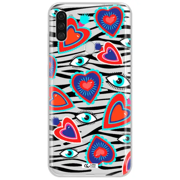 Eye Heart Samsung A11 Clear TPU Case