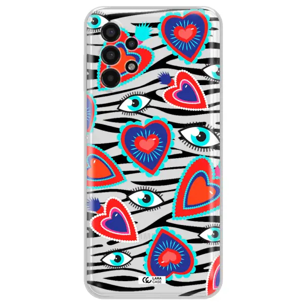 Eye Heart Samsung A13 4g Clear TPU Case