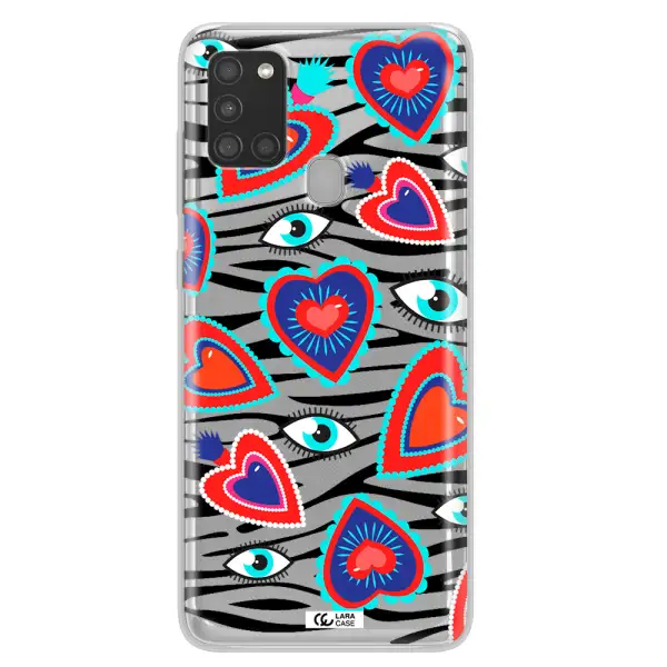 Eye Heart Samsung A21S Clear TPU Case