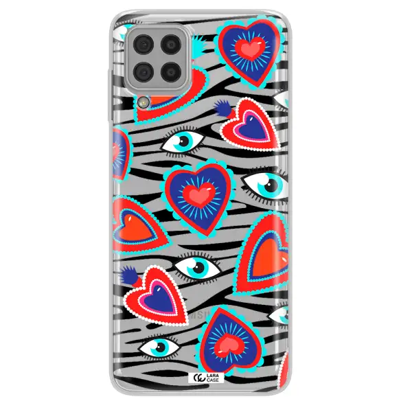 Eye Heart Samsung A22 4g Clear TPU Case