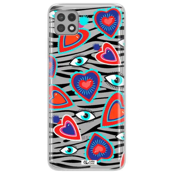 Eye Heart Samsung A22 5g Clear TPU Case