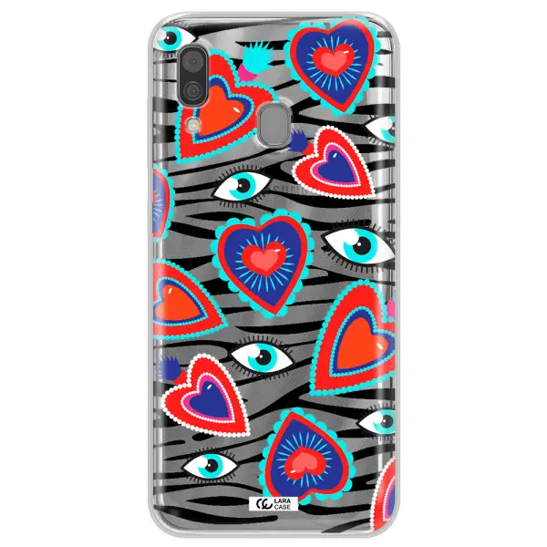 Eye Heart Samsung A30 Clear TPU Case