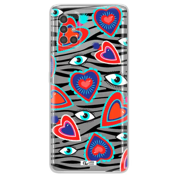 Eye Heart Samsung A40S Clear Tpu Case