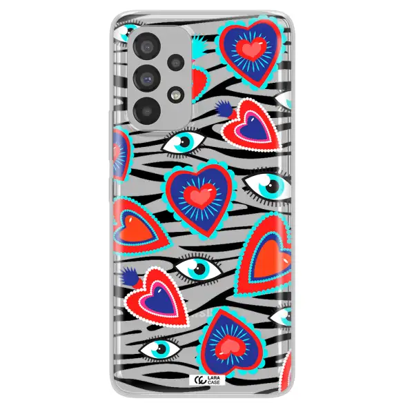Eye Heart Samsung A53 Clear TPU Case