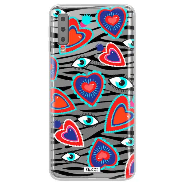 Eye Heart Samsung A7 2018 Clear TPU Case