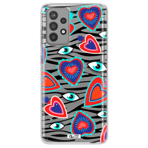 Eye Heart Samsung A72 Clear TPU Case