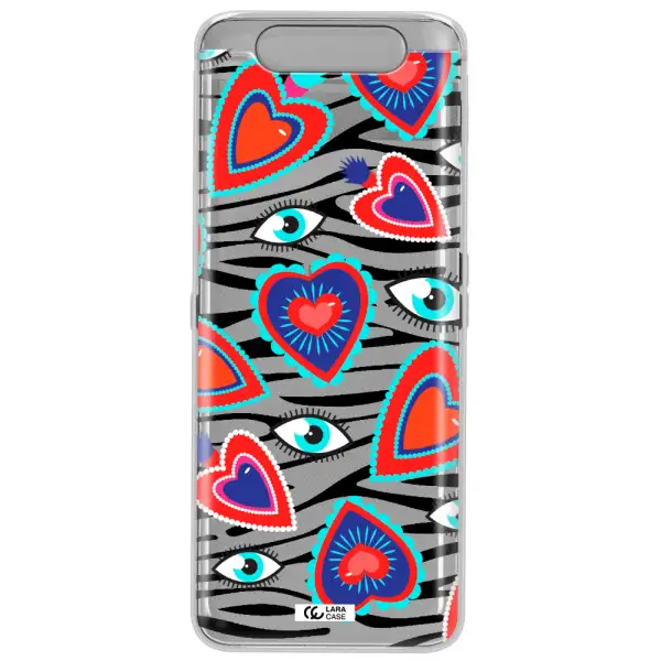 Eye Heart Samsung A80 Clear TPU Case