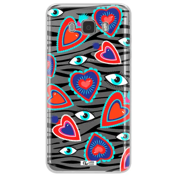 Eye Heart Samsung J7 2016 Clear TPU Case