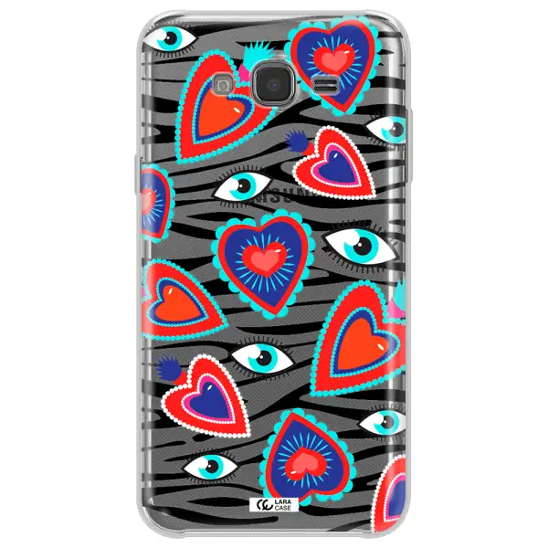 Eye Heart Samsung J7 Core Clear TPU Case