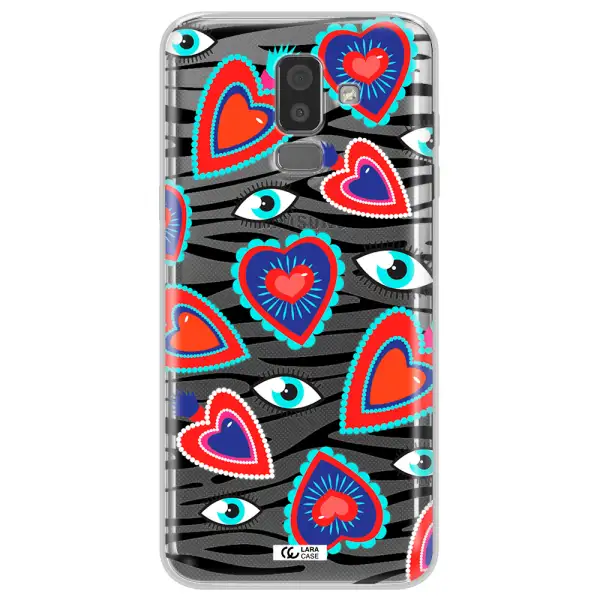 Eye Heart Samsung J8 Clear TPU Case
