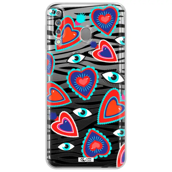 Eye Heart Samsung M30 Clear TPU Case