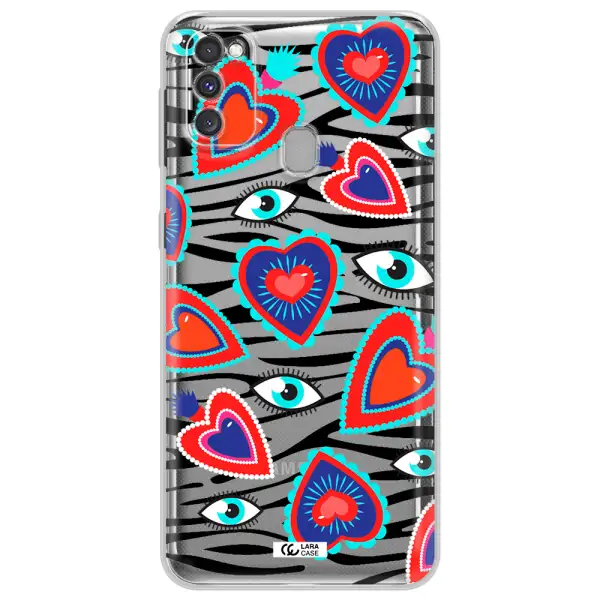 Eye Heart Samsung M30S Clear TPU Case