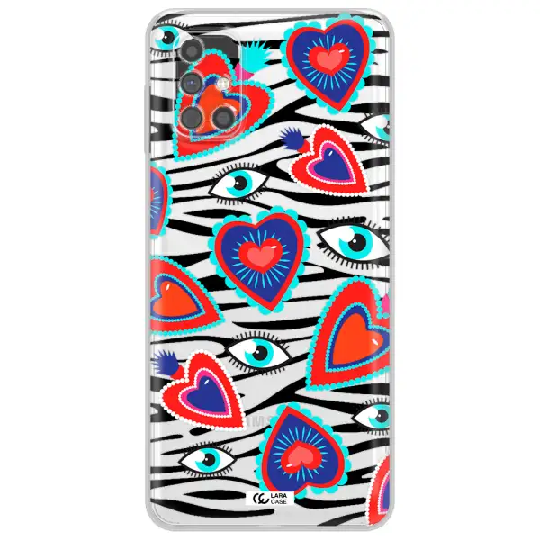 Eye Heart Samsung M31S Clear TPU Case