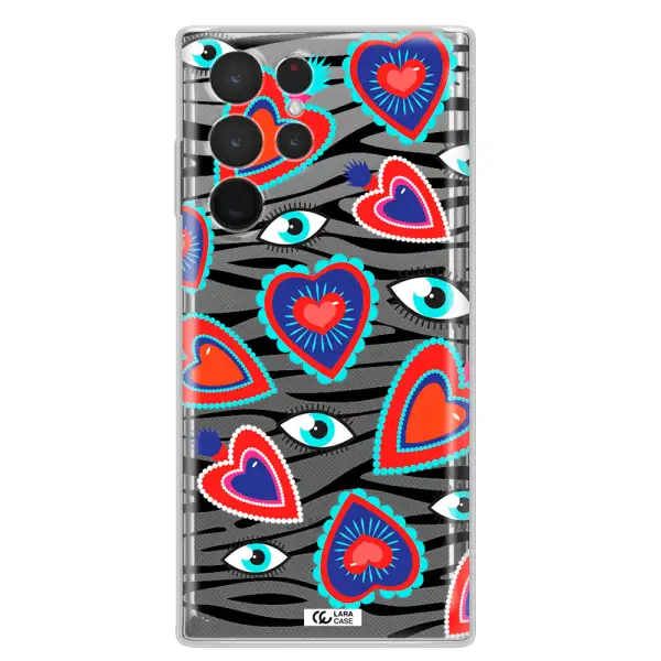 Eye Heart Samsung S 22 Ultra Clear TPU Case