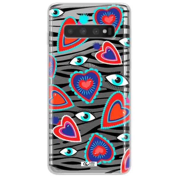 Eye Heart Samsung S10 Plus Clear TPU Case