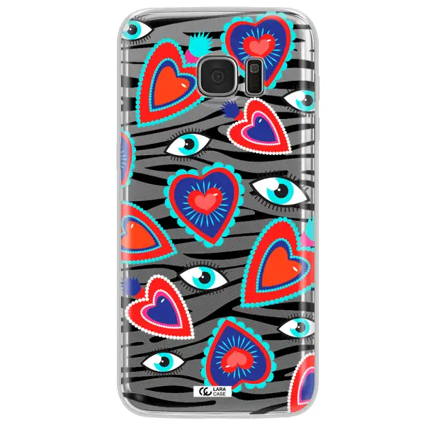 Eye Heart Samsung S7 Edge Clear TPU Case