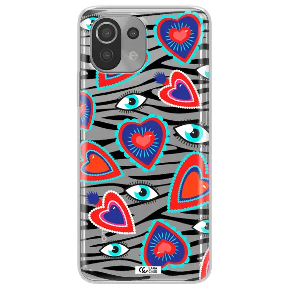Eye Heart Xiaomi Mi 11 Lite Clear TPU Case
