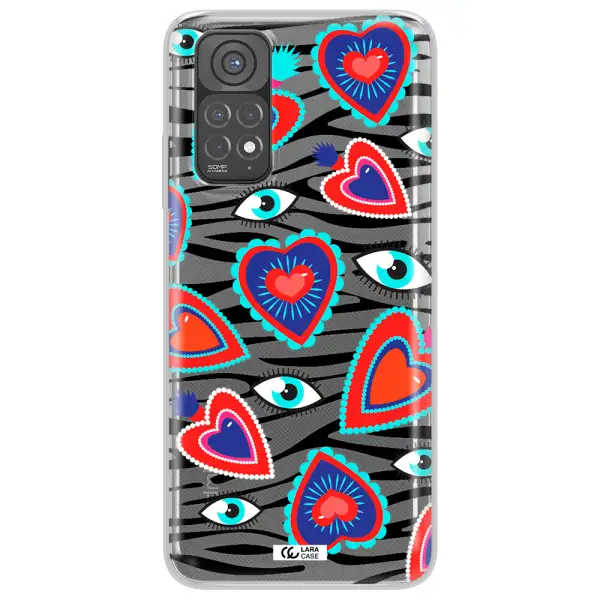 Eye Heart Xiaomi Redmi Note 11 Clear TPU Case