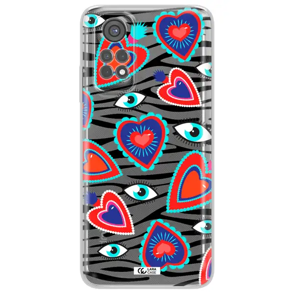Eye Heart Xiaomi Redmi Note 11S Clear Tpu Case
