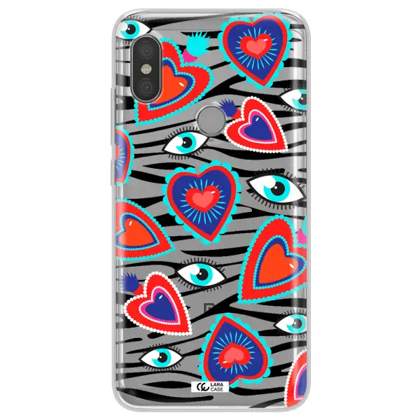 Eye Heart Xiaomi Redmi Note 6 Pro Clear TPU Case