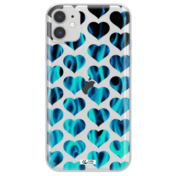 Heart Flame Apple iPhone 11 Clear TPU Case