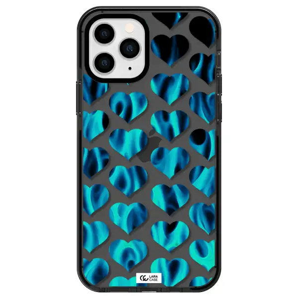 Heart Flame Apple iPhone 11 pro impact Smoke Black Case