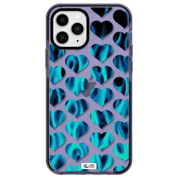 Heart Flame Apple iPhone 11 pro max impact Lilac Case