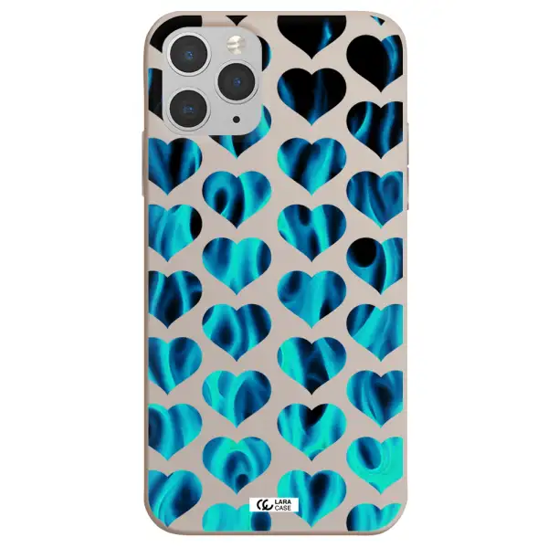 Heart Flame Apple iPhone 11 pro max Silicone Stone Case