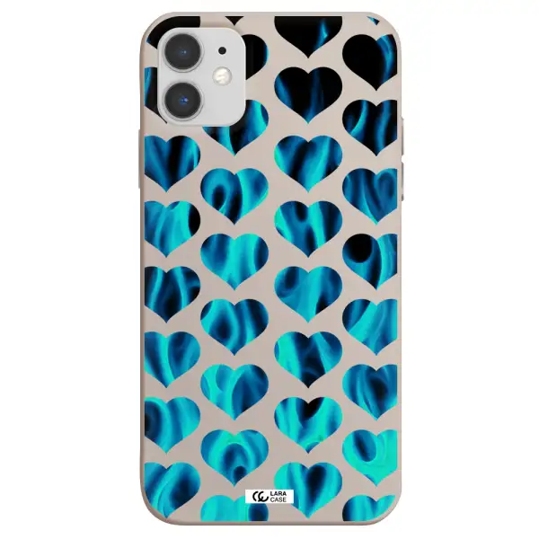 Heart Flame Apple iPhone 11 Silicone Stone Case
