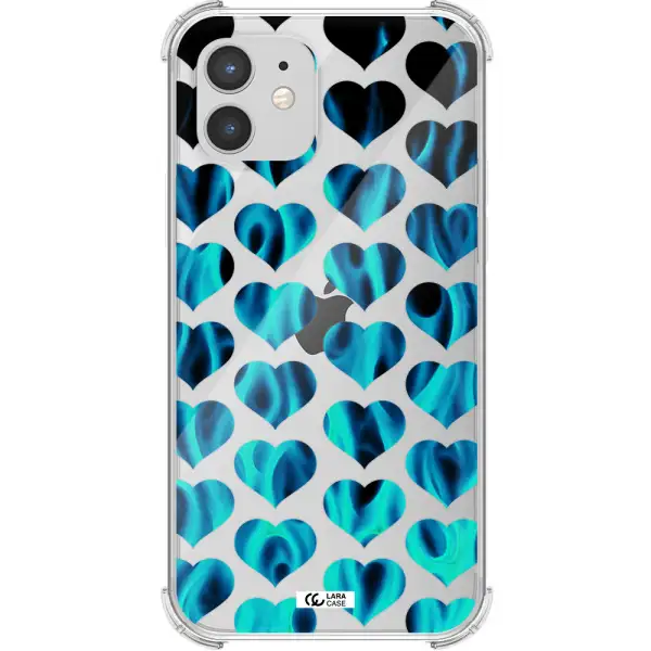 Heart Flame Apple iPhone 12 mini Clear PC Case