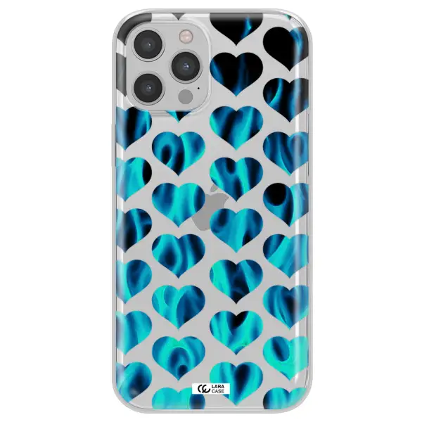 Heart Flame Apple iPhone 12 pro Clear TPU Case