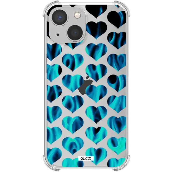 Heart Flame Apple iPhone 13 Clear PC Case