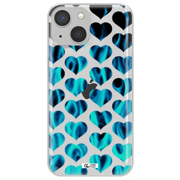 Heart Flame Apple iPhone 13 Clear TPU Case
