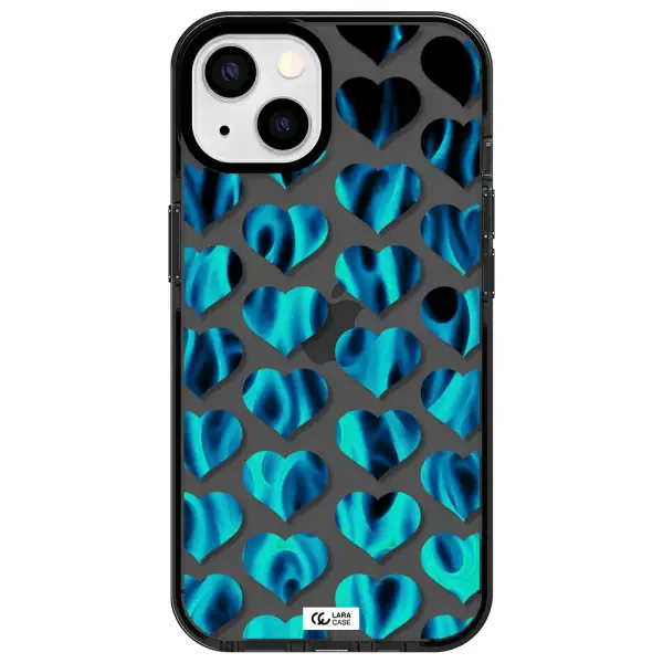 Heart Flame Apple iPhone 13 impact Smoke Black Case